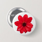 Dahlia in de regen ronde button 5,7 cm (Voorkant /achterkant)