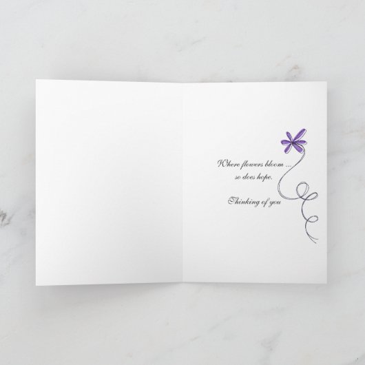 Dahlia in Light Bulb Kaart (Binnen)