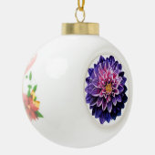 Dahlia Keramische Bal Ornament (Links)