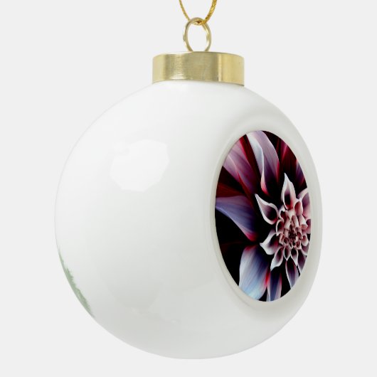 Dahlia Keramische Bal Ornament (Links)