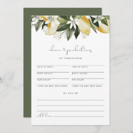 DAHLIA Lemon Baby Advice and Predictions Kaart