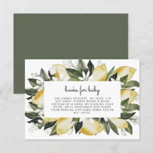 Dahlia - Lemon Citrus Baby shower Books for Baby Kaart