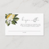 DAHLIA Lemon Citrus Fruit Summer Diaper Raffle Plaatskaartje (Voorkant)