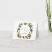DAHLIA Lemon Citrus Fruit Summer Garden Floral Bedankkaart (Voorkant)
