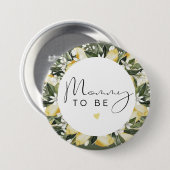 DAHLIA Lemon Citrus Fruit Summer Mama Ronde Button 7,6 Cm (Voorkant /achterkant)