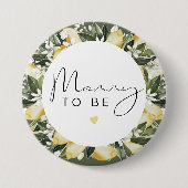 DAHLIA Lemon Citrus Fruit Summer Mama Ronde Button 7,6 Cm (Voorkant)