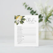 DAHLIA Lemon Citrus Fruit wast Baby Informatiekaartje (Staand voorkant)