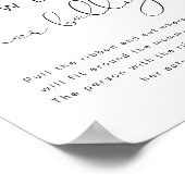 DAHLIA Lemon Hoe groot haar Belly Baby shower Post Poster (Hoek)