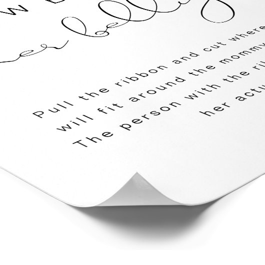 DAHLIA Lemon Hoe groot haar Belly Baby shower Post Poster (Hoek)