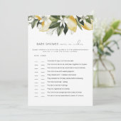 DAHLIA Lemon onder Baby shower Kaart (Staand voorkant)