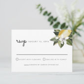 Dahlia - Lemon Tropical Citrus Botanical Fruit Kaart (Staand voorkant)