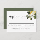 Dahlia - Lemon Tropical Citrus Botanical Fruit Kaart (Voorkant / Achterkant)