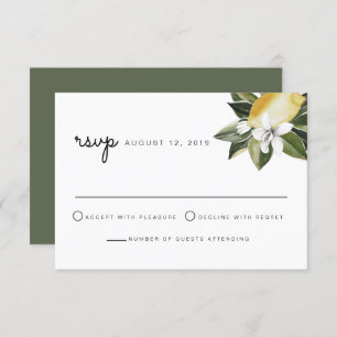 Dahlia - Lemon Tropical Citrus Botanical Fruit Kaart