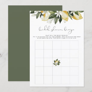 DAHLIA Lemon Vrijgezellenfeest Bingo Game Kaart