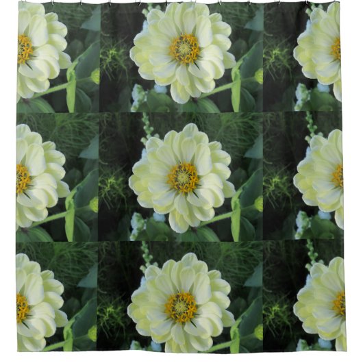 Dahlia Light Yellow Flower Douchegordijn (Voorkant)