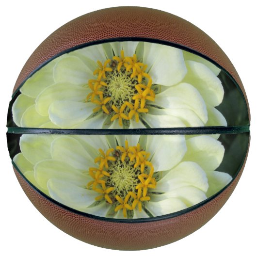 Dahlia Light Yellow Flower Mini Basketbal (Voorkant)