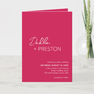 Dahlia Magenta Hedendaagse moderne bruiloft