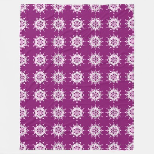 Dahlia Mandala Fleece Deken (Voorkant)