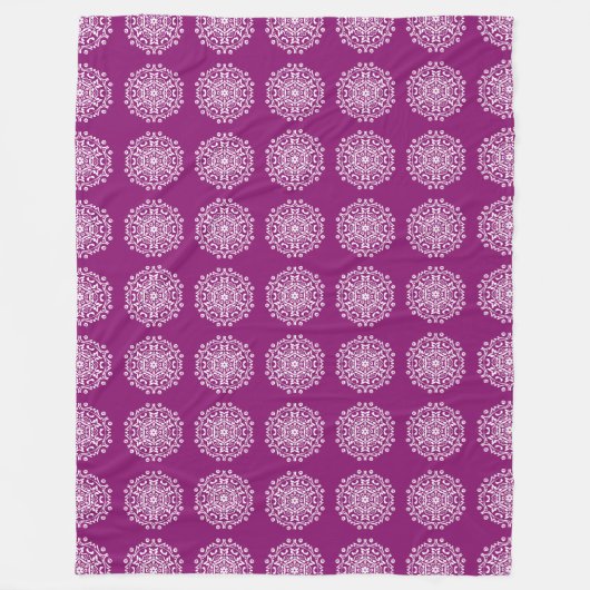 Dahlia Mandala Fleece Deken (Voorkant)
