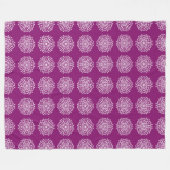 Dahlia Mandala Fleece Deken (Voorkant (Horizontaal))