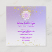 *~* Dahlia Mandala Pastel Lavender Pink AP2 Vierkante Visitekaartje (Achterkant)