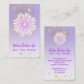 *~* Dahlia Mandala Pastel Lavender Pink AP2 Visitekaartje (Voorkant / Achterkant)