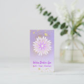 *~* Dahlia Mandala Pastel Lavender Pink AP2 Visitekaartje (Staand voorkant)