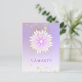 *~* Dahlia Mandala Pink Pastel Lavender AP2  Briefkaart (Staand voorkant)