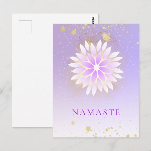 *~* Dahlia Mandala Pink Pastel Lavender AP2 Briefkaart (Voorkant / Achterkant)