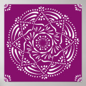 Dahlia Mandala Poster (Voorkant)
