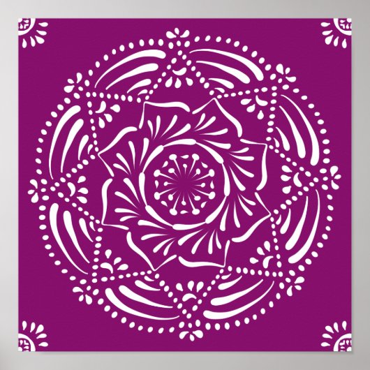 Dahlia Mandala Poster (Voorkant)