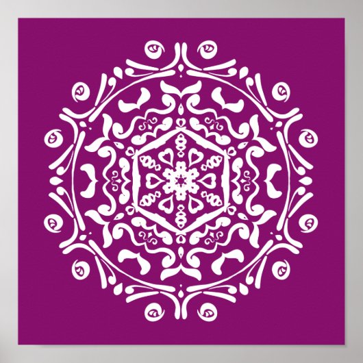 Dahlia Mandala Poster (Voorkant)