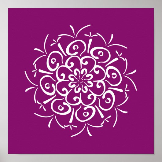 Dahlia Mandala Poster (Voorkant)