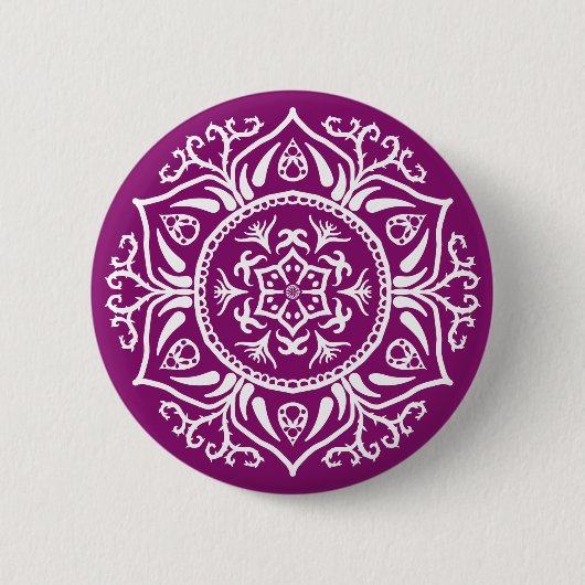 Dahlia Mandala Ronde Button 5,7 Cm (Voorkant)