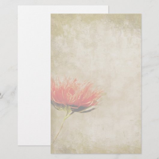 Dahlia Note Paper Briefpapier (Voorkant / Achterkant)