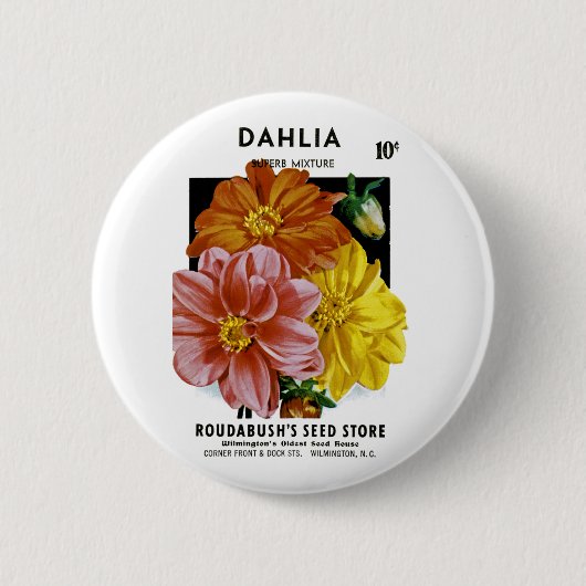 Dahlia Oude Zaad Zakje Ronde Button 5,7 Cm (Voorkant)