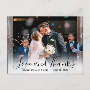 Dahlia Paars Lavender Floral Weddenschap Dank je Briefkaart