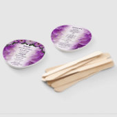 Dahlia Paars Lavender Floral Wedding Programme Handwaaier (Niet-gemonteerd)