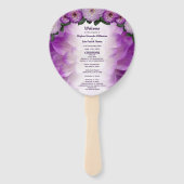 Dahlia Paars Lavender Floral Wedding Programme Handwaaier (Voorkant)