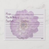 Dahlia Paars Lila Floral Vrijgezellenfeest Recipe Briefkaart (Voorkant)