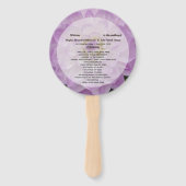 Dahlia Paarse Lavendel Bloemen Huwelijksprogramma Handwaaier (Voorkant)