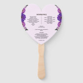 Dahlia Paarse Lavendel Bloemen Trouwprogramma Fan Handwaaier (Achterkant)