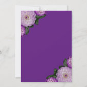 Dahlia Paarse Lavendel Lila Bloemen Save the Date Kaart (Achterkant)
