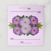 Dahlia Paarse Lavender Lila Floral Wedding Plaatskaartje (Buitenkant ongevouwen)