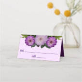 Dahlia Paarse Lavender Lila Floral Wedding Plaatskaartje (Achterkant)