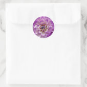 Dahlia Paarse Lavender Lila Floral Wedding Ronde Sticker (Tas)