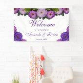 Dahlia Paarse Lavender Lila Floral Wedding Spandoek (Insitu)