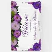 Dahlia Paarse Lavender Lila Floral Wedding Spandoek (Verticaal)