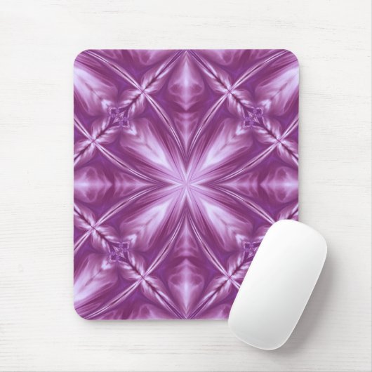 Dahlia Paarse Milky White Clouds Abstract Patroon Muismat (Met muis)