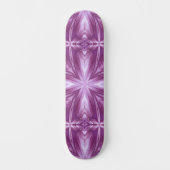 Dahlia Paarse Milky White Clouds Abstract Patroon Persoonlijk Skateboard (Voorkant)